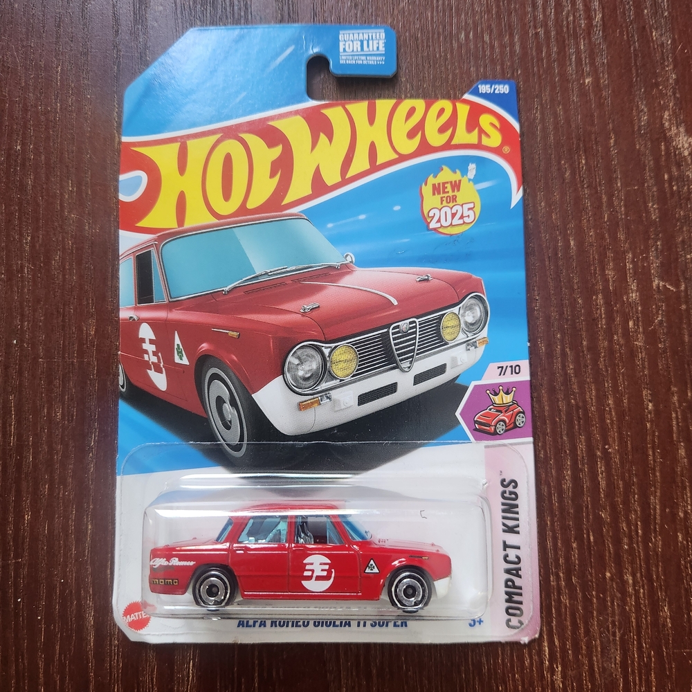 Hot Wheels Red Alfa Romeo Giulia 1600 Super Toy Car NEW for 2025